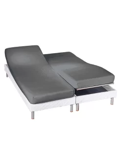 Drap-housse Uni Sommier Articulé Jersey Bonnets 27 Cm