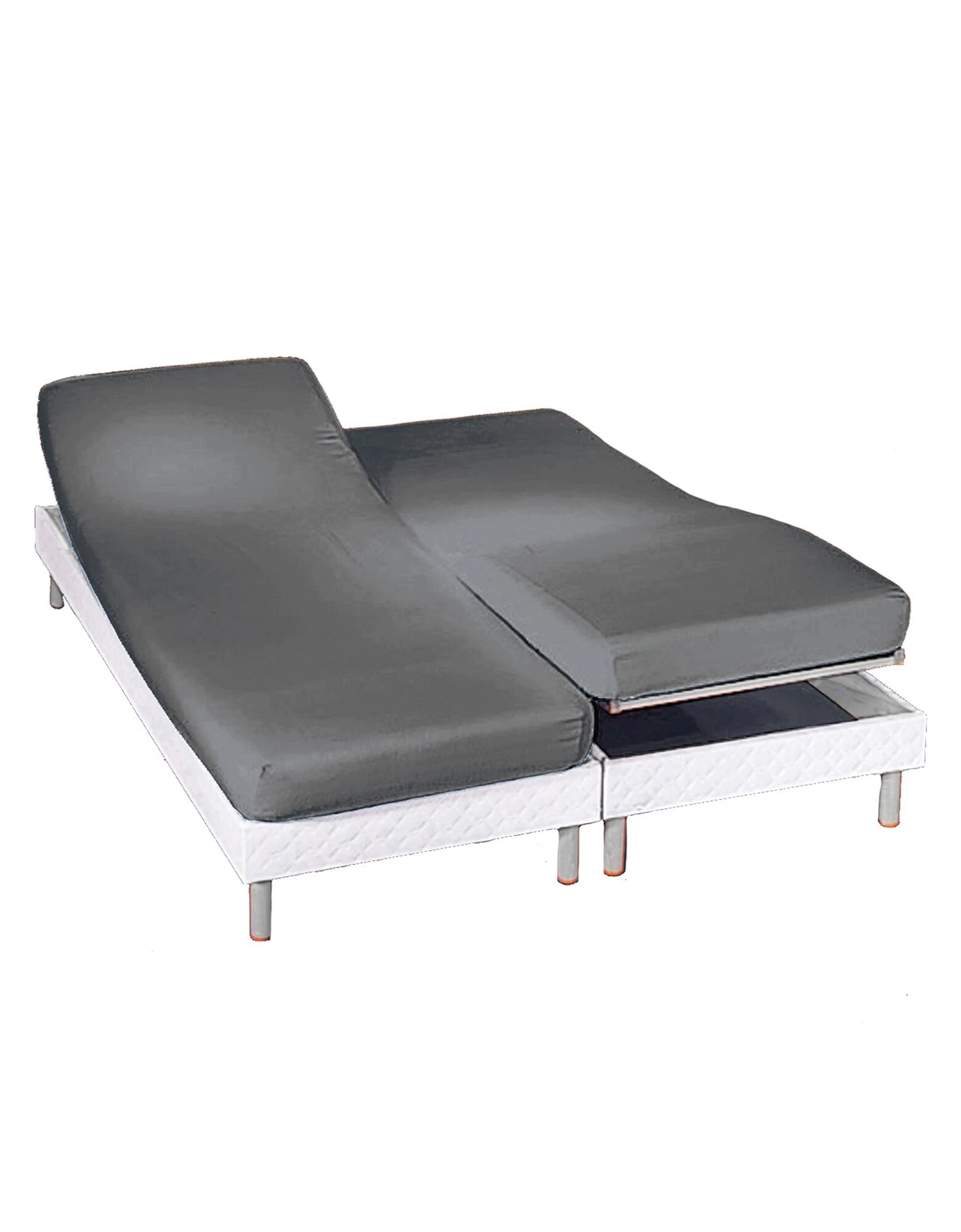 Drap-housse Uni Sommier Articulé Jersey Bonnets 27 Cm 1 Drap-housse Uni Sommier Articulé Jersey Bonnets 27 Cm