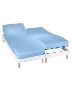 Drap-housse Uni Sommier Articulé Flanelle Bonnets 26 Cm