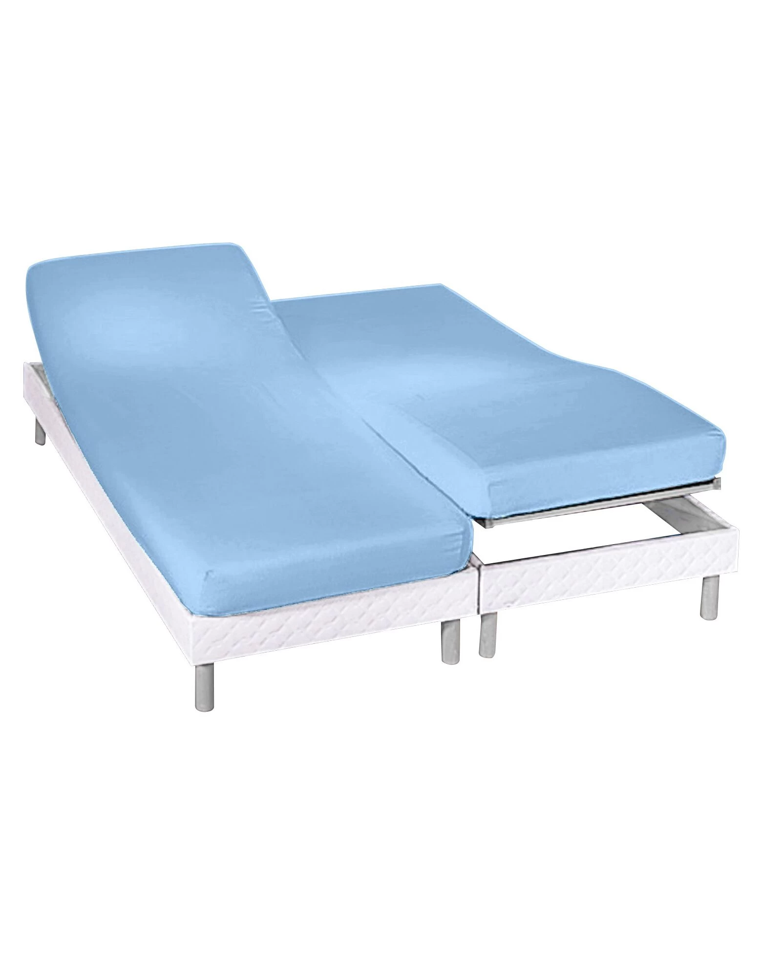 Drap-housse Uni Sommier Articulé Flanelle Bonnets 26 Cm 1 Drap-housse Uni Sommier Articulé Flanelle Bonnets 26 Cm