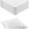 Kit Jetable 1 Ou 2 Personnes : Protège-oreillers + Protège-matelas Forme Plateau - Lot De 10