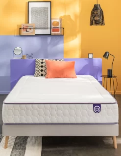 Matelas 560 Ressorts + Mémoire De Forme Mérinos 26 Cm Confort Moelleux