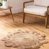 Tapis Rond En Jute Ajouré
