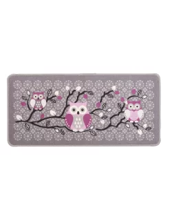 Tapis Cuisine Gris Imprimé Chouettes