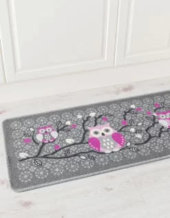 Tapis Cuisine Gris Imprimé Chouettes -Valeurs des doublures de lit. 291007 C01 zoomx vue4