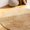Tapis Rond Uni En Jute