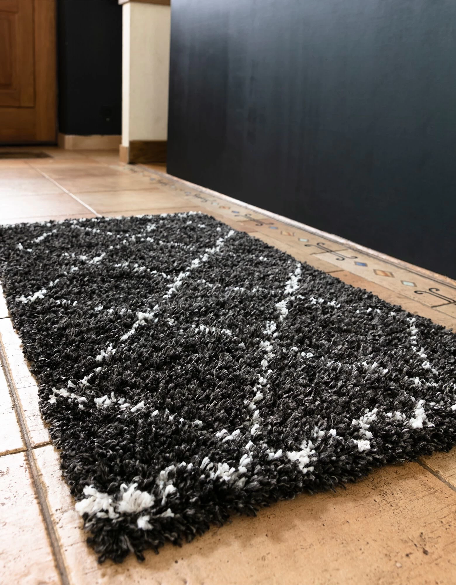 Tapis Rectangulaire Saoura Noir 1 Tapis Rectangulaire Saoura Noir