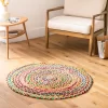 Tapis Rond En Jute Et Coton