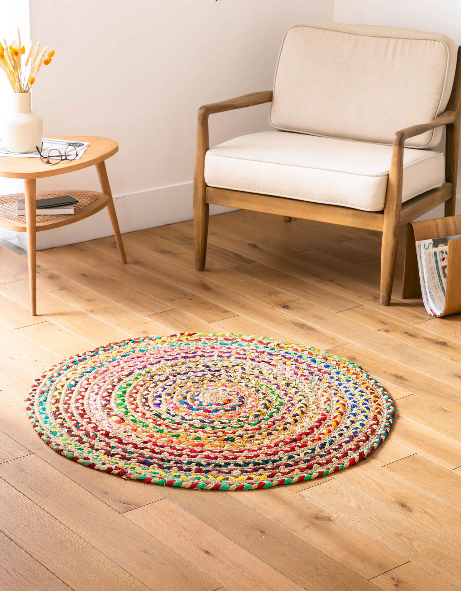 Tapis Rond En Jute Et Coton 1 Tapis Rond En Jute Et Coton