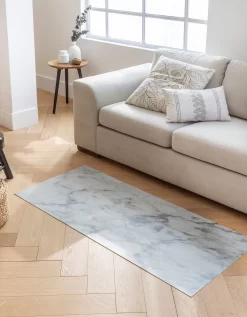 Tapis Vinyle Effet Marbre Blanc -Valeurs des doublures de lit. 291111 C01 zoomx vue4