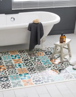 Tapis Vinyle Effet Carreaux Ciment Couleur 6 Tapis Vinyle Effet Carreaux Ciment Couleur -Valeurs des doublures de lit. 291113 C01 zoomx vue3