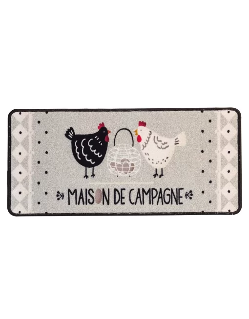 Tapis Cuisine Texte "Maison De Campagne" -Valeurs des doublures de lit. 291132 C01 zoomx