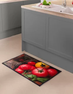 Tapis De Cuisine Velours Motif Tomates
