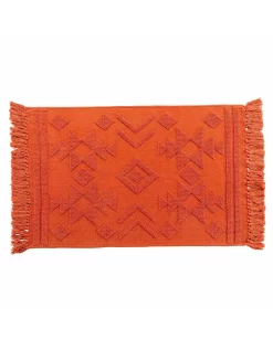 Tapis Jacquard à Franges Terracotta -Valeurs des doublures de lit. 291184 C01 zoomx vue3