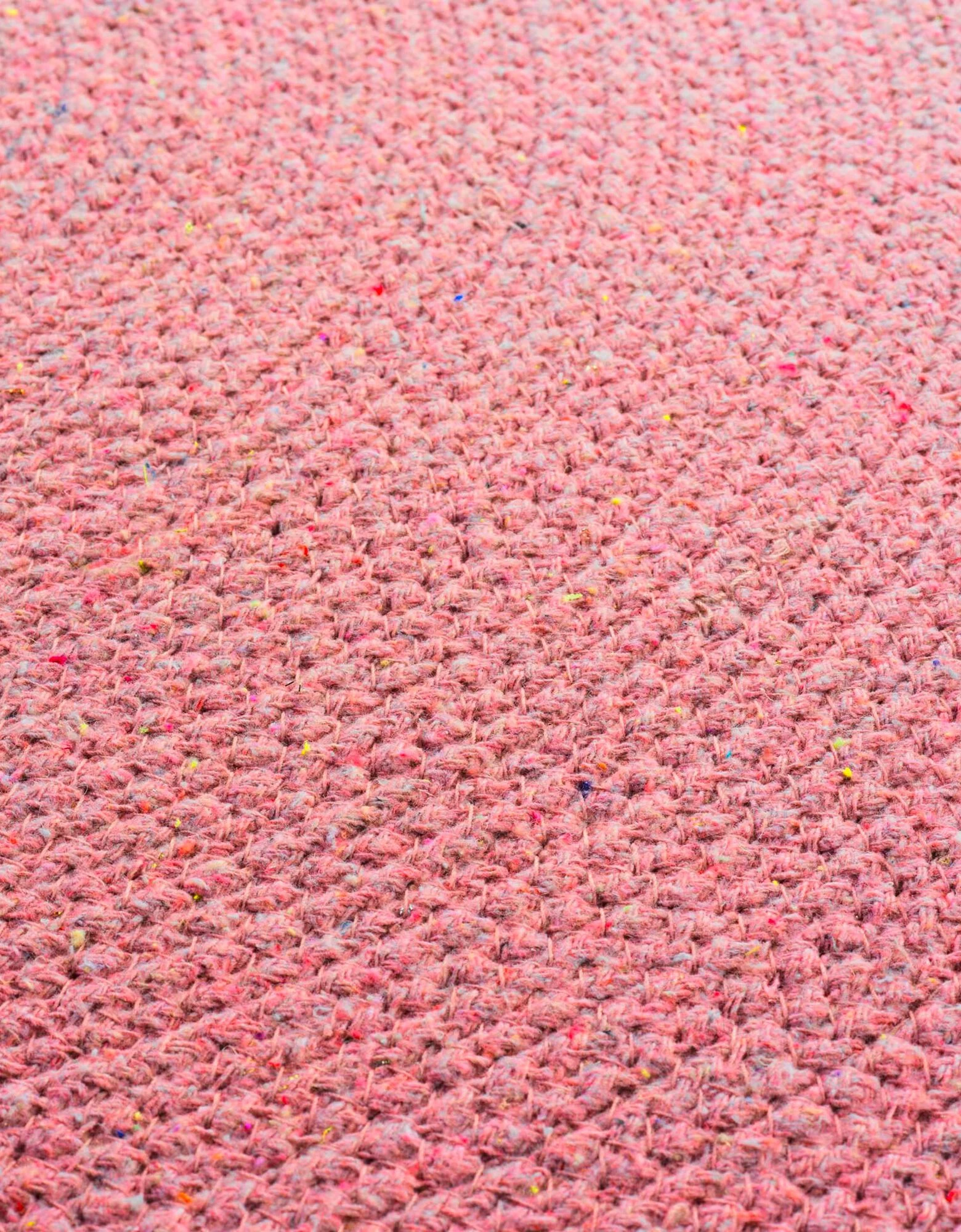 Tapis Rond Finition Pompons Rose 4 Tapis Rond Finition Pompons Rose â Image 4