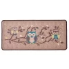 Tapis Cuisine Beige Imprimé Chouettes