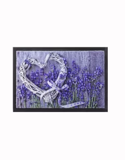 Tapis Anti-poussière Imprimé Coeur Lavande