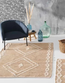 Tapis Jute-laine Imprimé - Rectangulaire