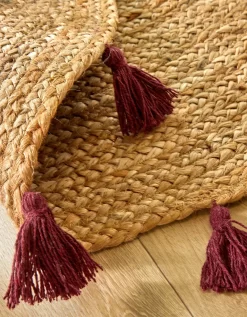 Tapis Jute Finition Pompons - Rond 7 Tapis Jute Finition Pompons - Rond -Valeurs des doublures de lit. 291253 C01 zoomx vue4