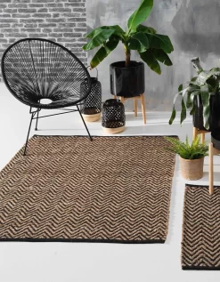 Tapis Jute-coton Imprimé - Rectangulaire