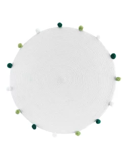 Tapis Finition Pompons - Rond