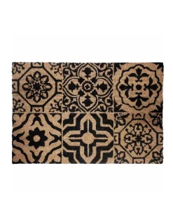 Paillasson Coco Imprimé Carreaux Ciment - Rectangulaire