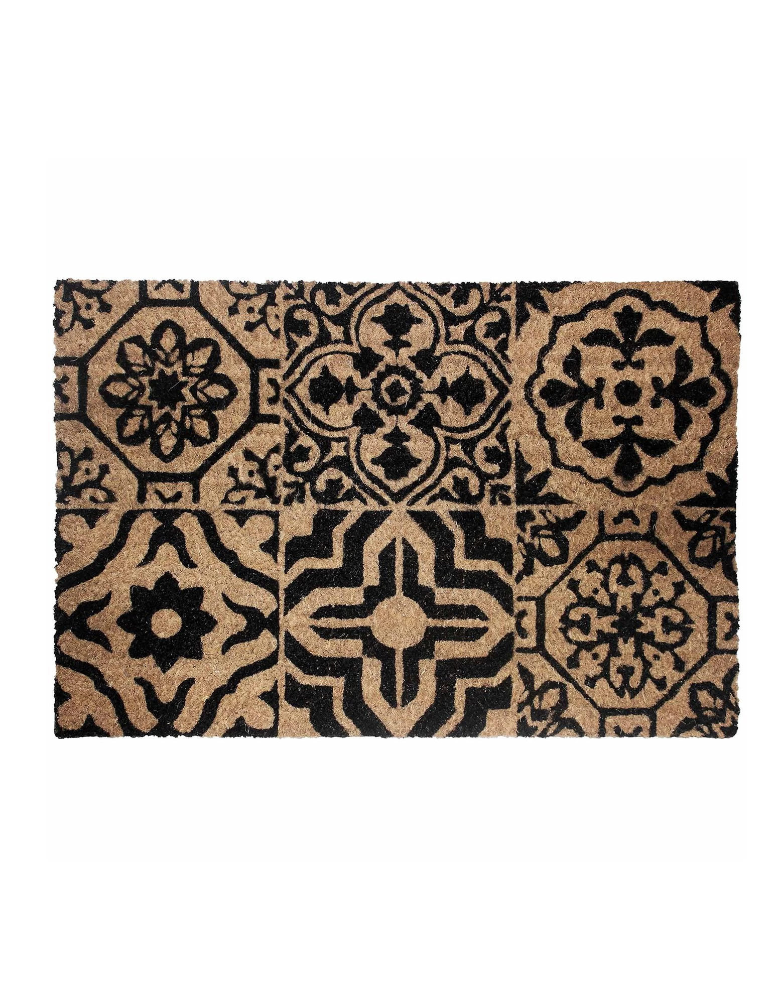 Paillasson Coco Imprimé Carreaux Ciment - Rectangulaire 1 Paillasson Coco Imprimé Carreaux Ciment - Rectangulaire