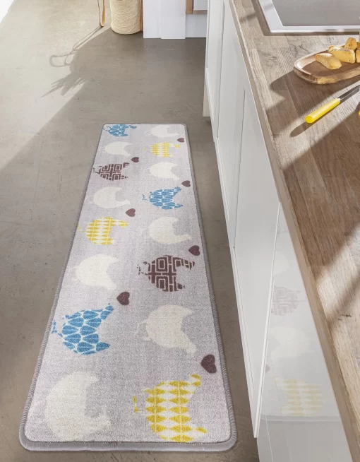 Tapis Cuisine Motif Poules Et Coeurs -Valeurs des doublures de lit. 291460 C01 zoomx