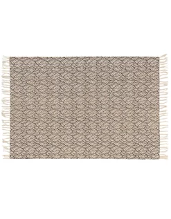 Tapis Rectangulaire Finition Franges, Motif Feuillage -Valeurs des doublures de lit. 291507 C01 zoomx vue3