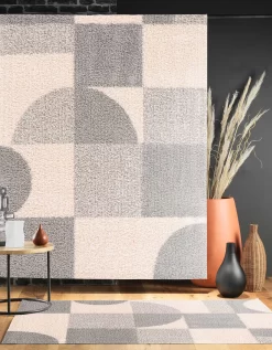 Tapis Décoratif Rectangulaire, Motif Géométrique