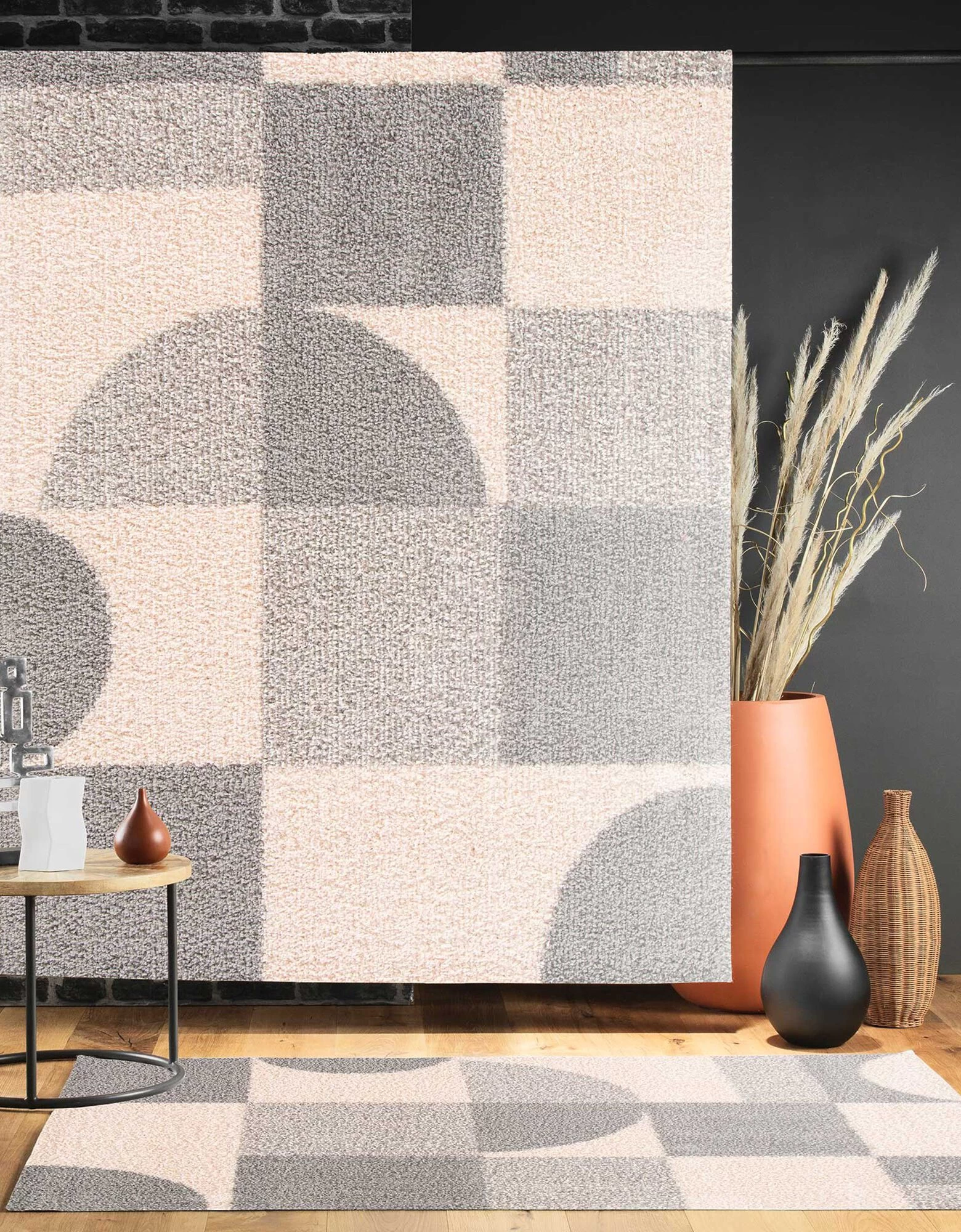 Tapis Décoratif Rectangulaire, Motif Géométrique 1 Tapis Décoratif Rectangulaire, Motif Géométrique