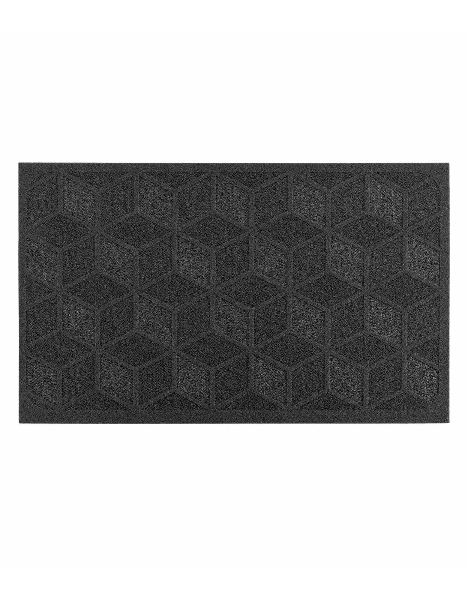Tapis D'entrée Rectangulaire, Motif Graphique Reliefé 1 Tapis D'entrée Rectangulaire, Motif Graphique Reliefé