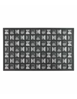 Tapis D'entrée Rectangulaire, Motif Graphique Reliefé