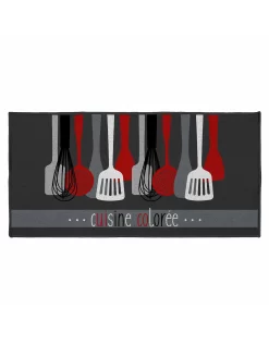 Tapis Cuisine Anti-poussière Rectangulaire, Imprimé Ustensiles 4 Tapis Cuisine Anti-poussière Rectangulaire, Imprimé Ustensiles -Valeurs des doublures de lit. 291515 C01 zoomx vue2