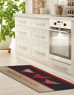 Tapis Cuisine Anti-poussière Rectangulaire, Imprimé Poules