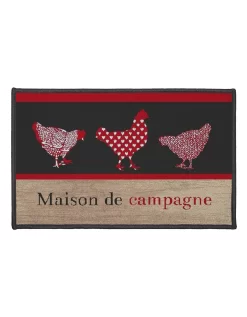 Tapis Cuisine Anti-poussière Rectangulaire, Imprimé Poules 4 Tapis Cuisine Anti-poussière Rectangulaire, Imprimé Poules -Valeurs des doublures de lit. 291516 C01 zoomx vue2