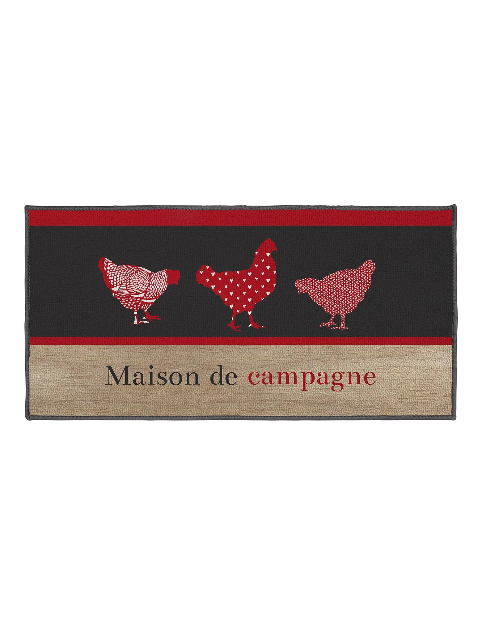 Tapis Cuisine Anti-poussière Rectangulaire, Imprimé Poules 3 Tapis Cuisine Anti-poussière Rectangulaire, Imprimé Poules – Image 3
