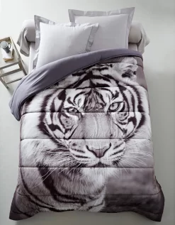 Couette Microfibre Impression Photo Tigre 400g/m2