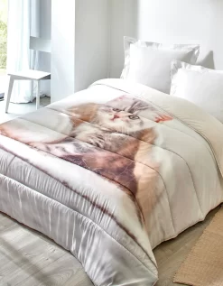 Couette Microfibre Imprimée Chaton - 200g/m²