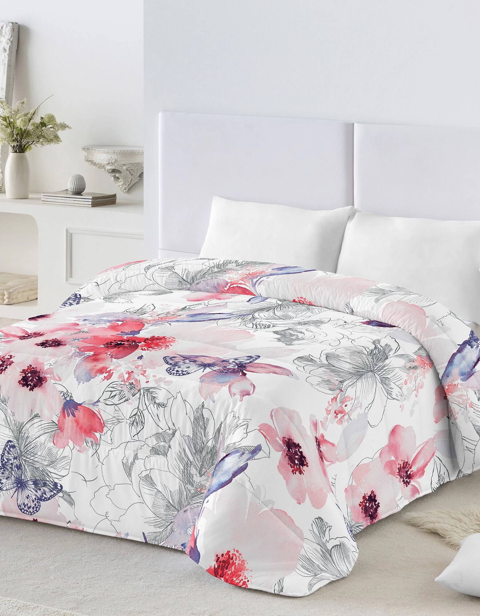 Couette Coton Imprimé Fleurs 200g/m² 1 Couette Coton Imprimé Fleurs 200g/m²