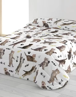 Couette Microfibre Imprimée Chatons 200 G/m²