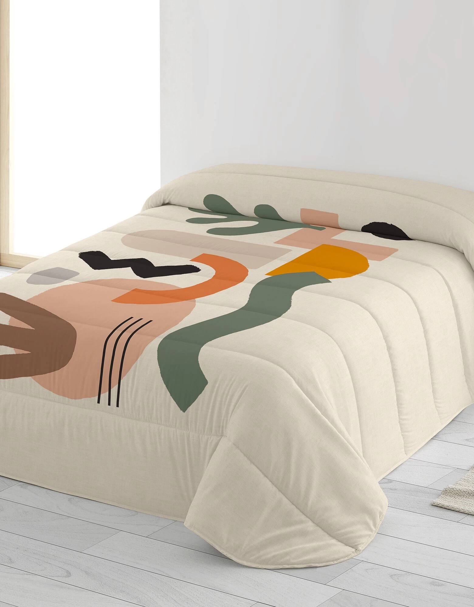 Couette Microfibre Imprimée Formes Abstraites 200 G/m² 1 Couette Microfibre Imprimée Formes Abstraites 200 G/m²