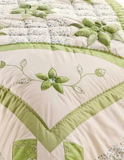 Couvre-lit Patchwork Imprimé Fleurs -Valeurs des doublures de lit. 322010 C03 zoom detailRFP