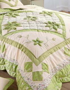 Couvre-lit Patchwork Imprimé Fleurs -Valeurs des doublures de lit. 322010 C03 zoomx vue3