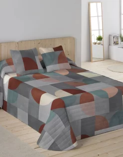 Couvre-lit Matelassé Imprimé Géométrique