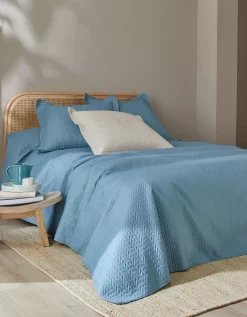 Couvre-lit Matelassé Microfibre Motif Géométrique