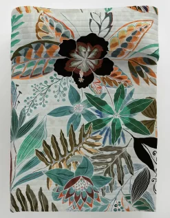 Couvre-lit Matelassé Imprimé Végétal -Valeurs des doublures de lit. 322435 C01 zoomx vue3