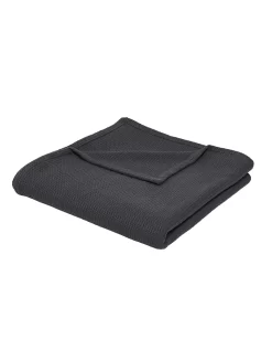 Jeté De Canapé Ou Plaid Uni Nid D’abeille - Coton