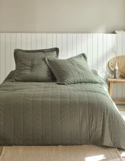 Couvre-lit Uni Matelassé Reliéfé Géométrique