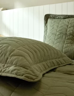 Couvre-lit Uni Matelassé Reliéfé Géométrique -Valeurs des doublures de lit. 322439 C02 zoomx vue4